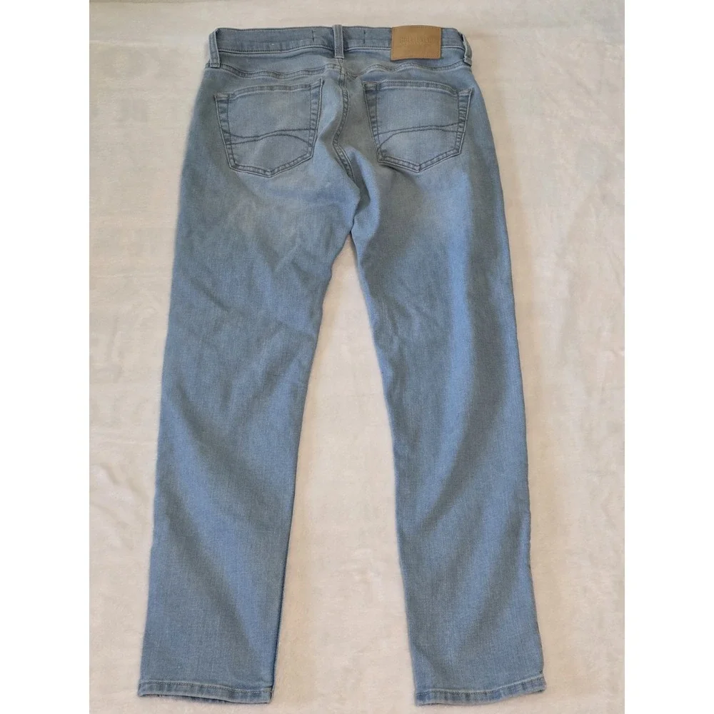 hollister mens size 30x30 light wash athletic skinny advanced stretch denim jean